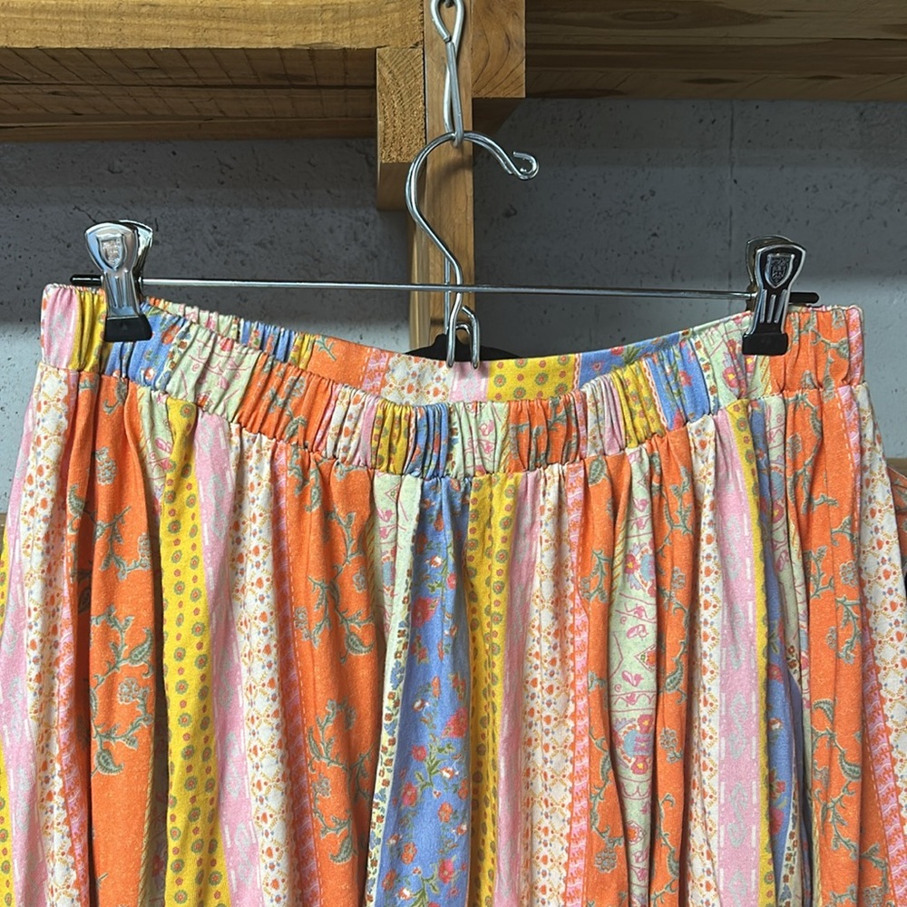 NWT Free People Multi Print As It Was Skirt Set Size Large, L - Picture 12 of 13